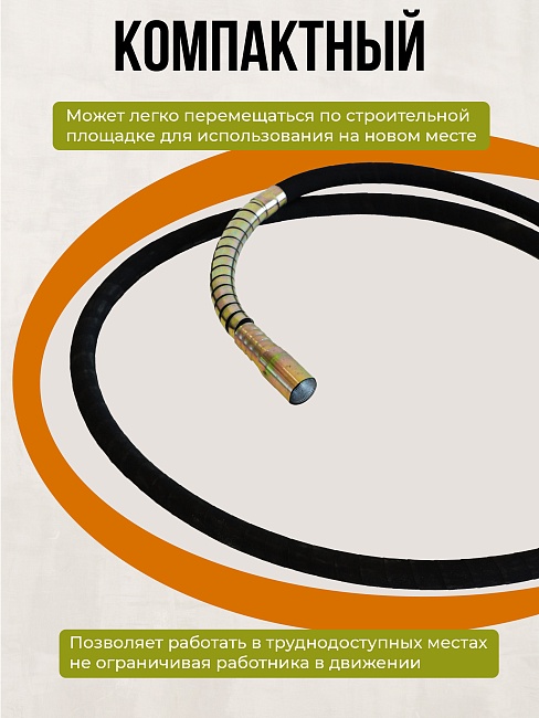 Гибкий вал TeaM 3 метра для 28 мм ЭП-1400/2200 фото 5