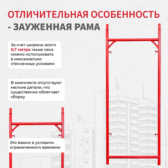 Леса строительные рамные Промышленник ЛРСП 20 секция фото 5