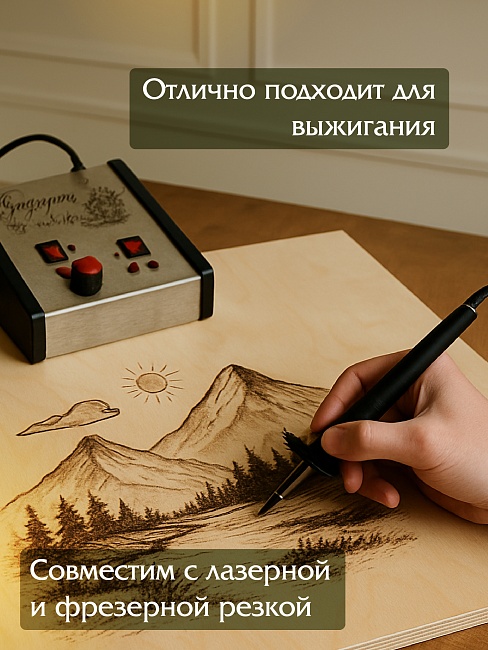 Фанера Промышленник 620х225х10мм, береза, упаковка 5 шт фото 5
