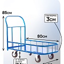 Платформенная тележка Промышленник 800х500 ПБМ-5.8 125 мм с бортиком фото 2